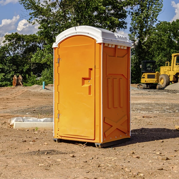 how often are the portable restrooms cleaned and serviced during a rental period in Delavan IL